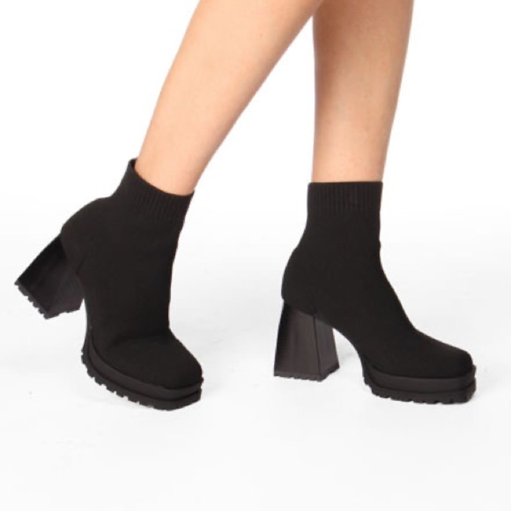 Forever 21 Black Heeled Boots